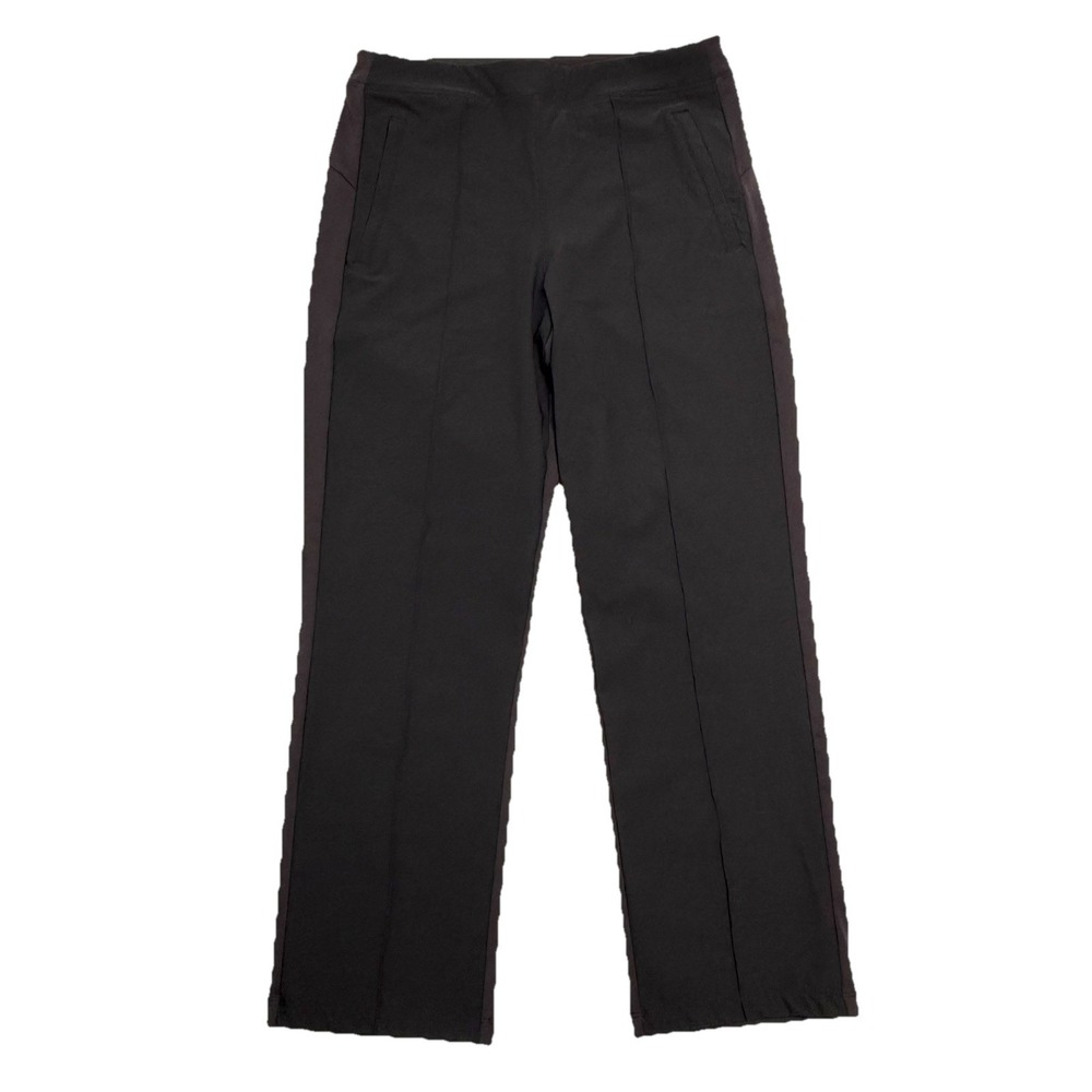Athleta Headlands Hybrid Pants Size 10 Black Pull On Elastic Waist Zip-Pockets